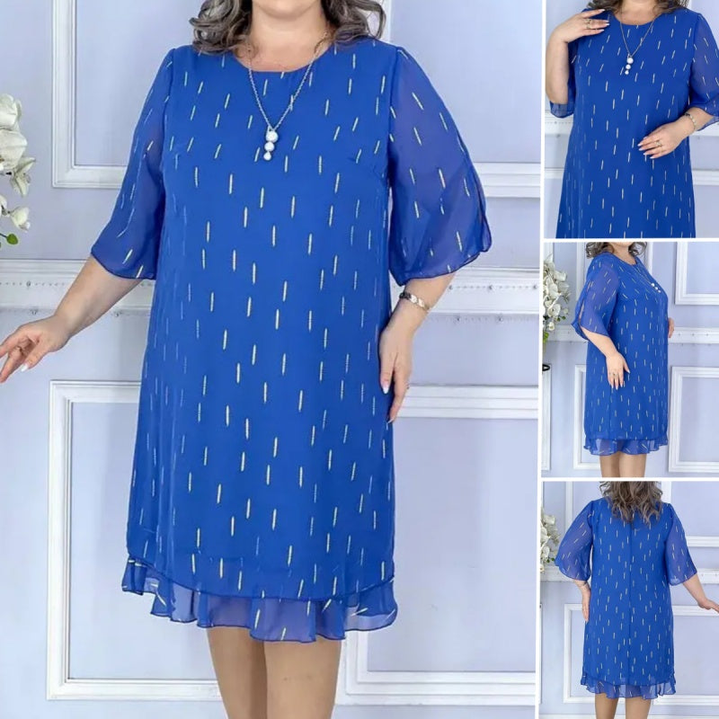 Vestido encantador, de moda, ligero y relajado con estampado