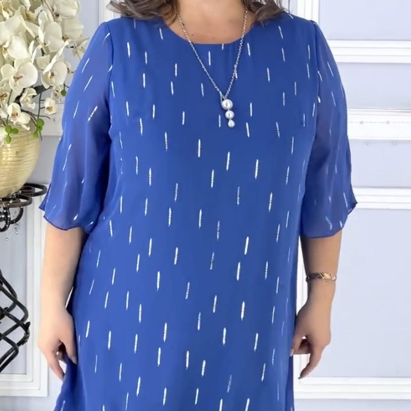 Vestido encantador, de moda, ligero y relajado con estampado