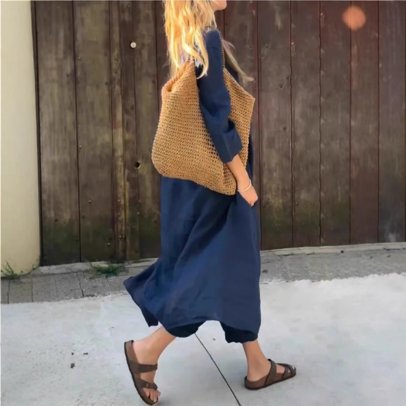 Summer, frases sueltas Set 2 partes: Top con bolso y cuello en V y pantalones a juego