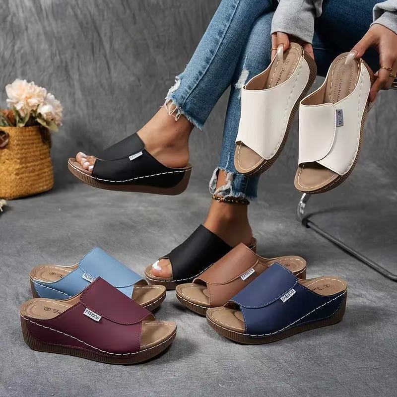 🔥 Venta caliente 2025 🔥Mules de cuña para mujer para el tiempo libre