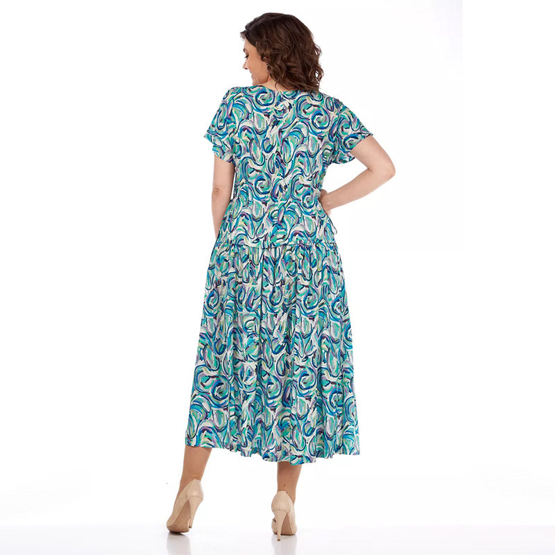 🔥Promoción - 50% de descuento🎉Vestido de gasa con estampado de verano