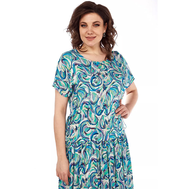 🔥Promoción - 50% de descuento🎉Vestido de gasa con estampado de verano