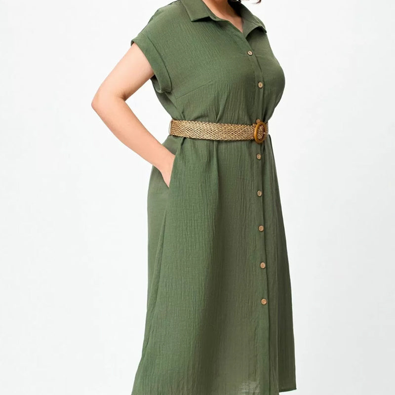 Vestido informal de un solo color para mujeres