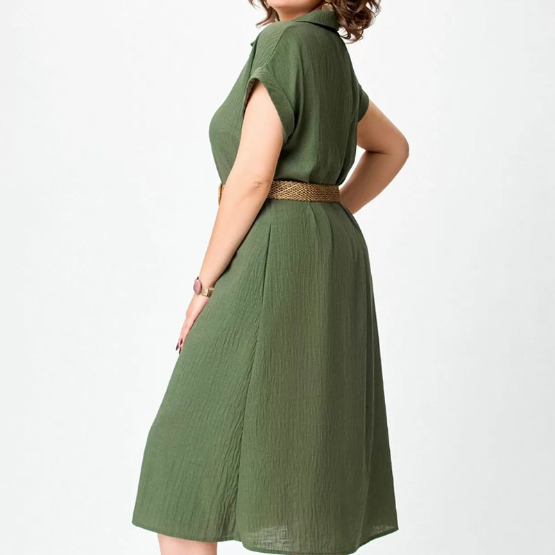 Vestido informal de un solo color para mujeres