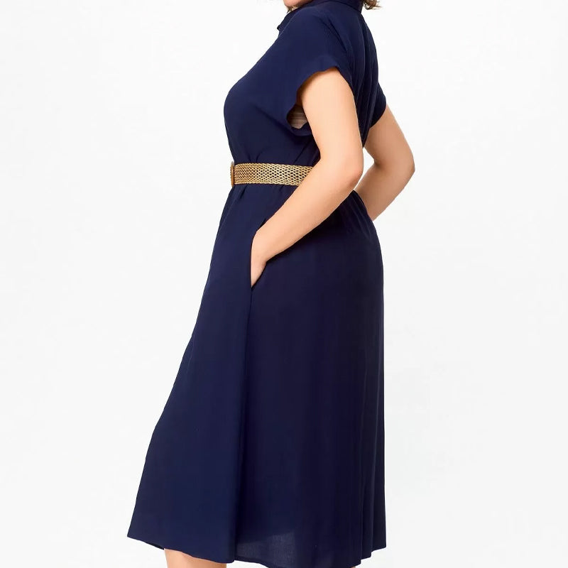Vestido informal de un solo color para mujeres