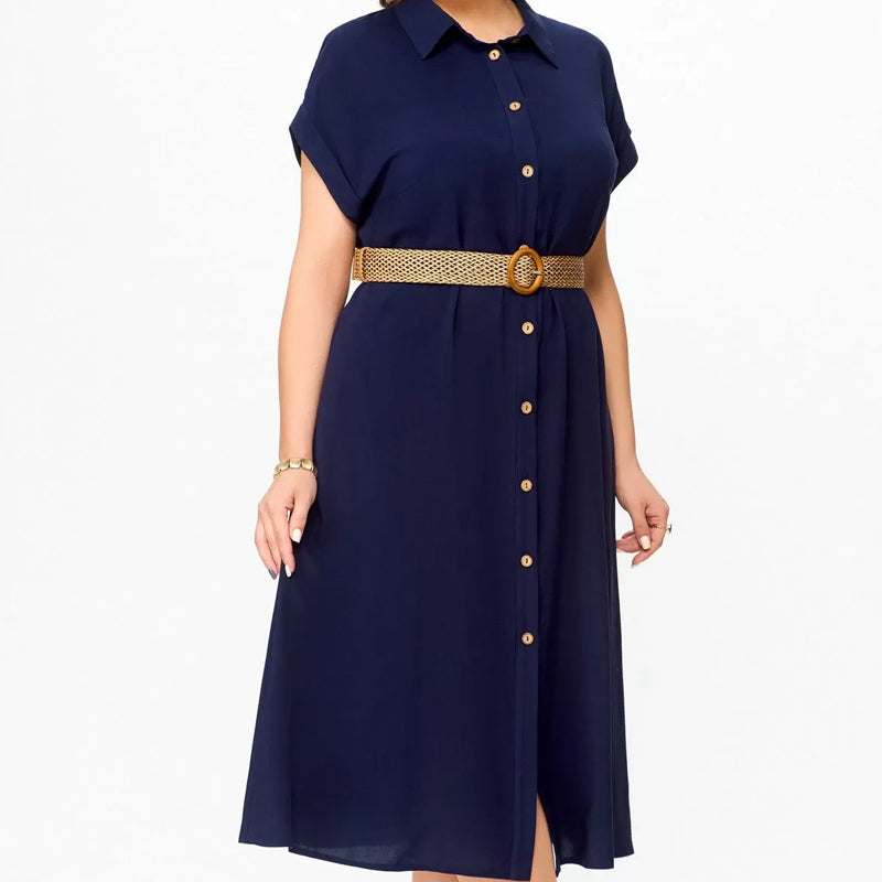 Vestido informal de un solo color para mujeres