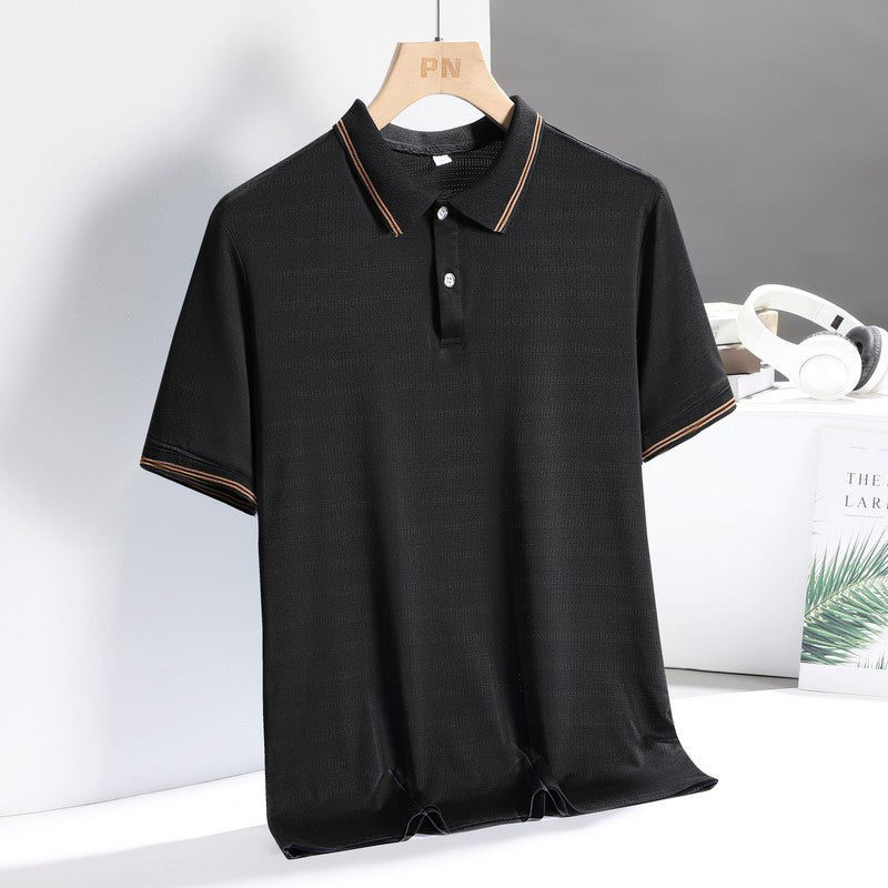 Hot Saleš„ Men's Ice Silk Lapel Top