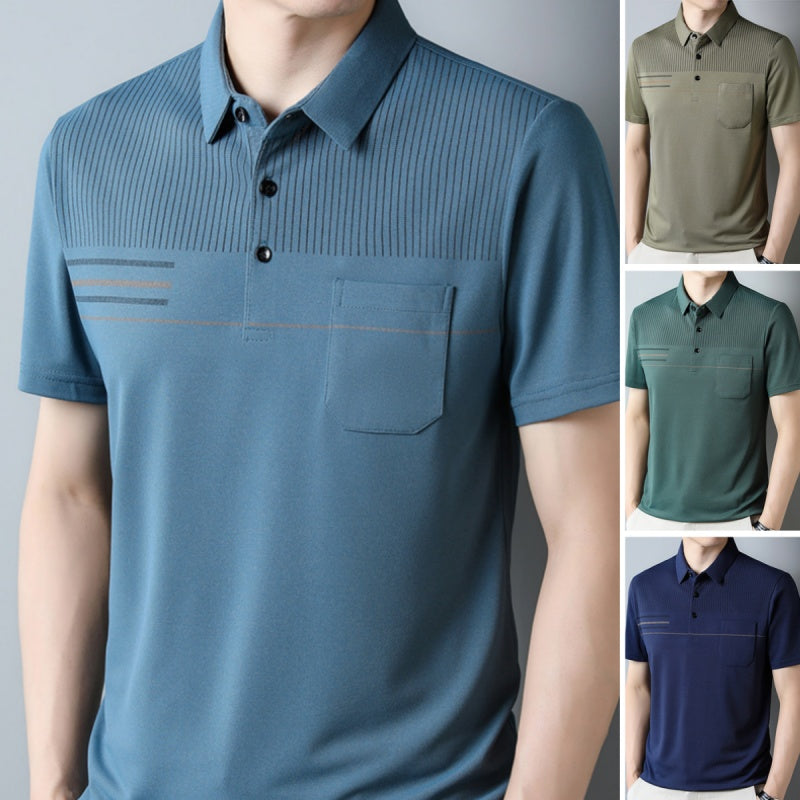 Camiseta delgada, transpirable e informal de manga corta para hombres