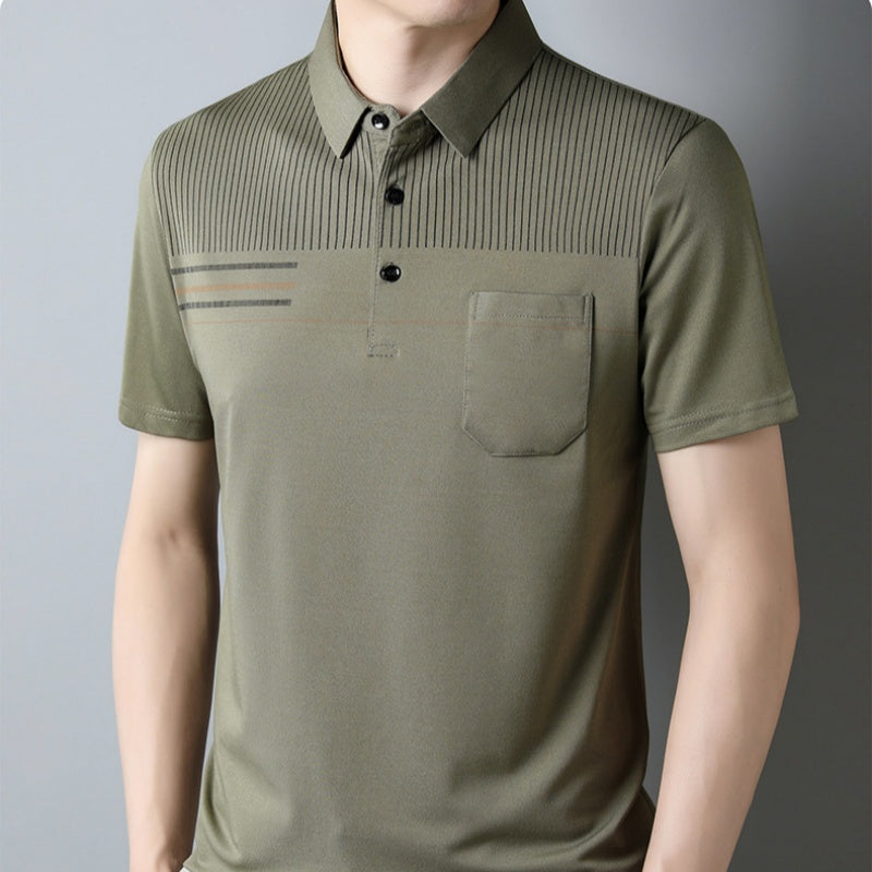Camiseta delgada, transpirable e informal de manga corta para hombres