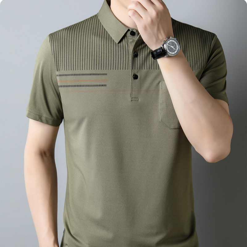 Camiseta delgada, transpirable e informal de manga corta para hombres