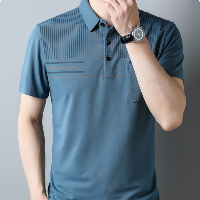 Camiseta delgada, transpirable e informal de manga corta para hombres