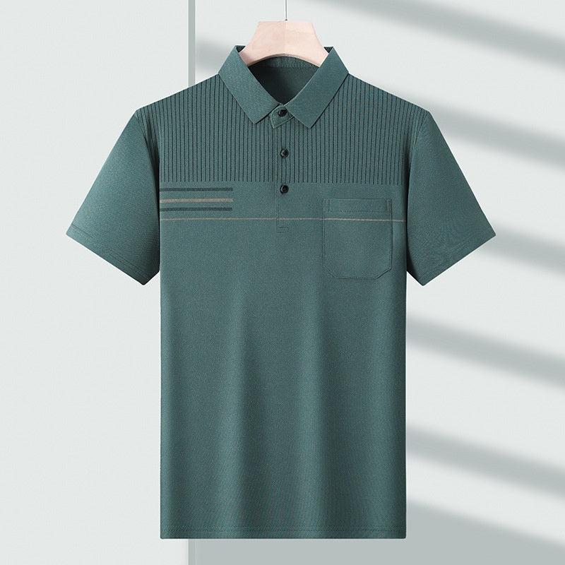 Camiseta delgada, transpirable e informal de manga corta para hombres