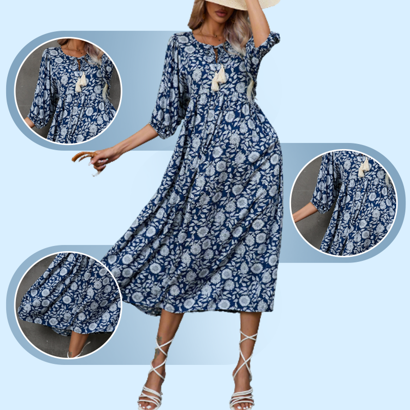 👗🌸 SOMMERLICHE BLÜTENPRAHT: V-Ausschnitt Maxikleider mit LUXUS-CHIFFON 👗🌸