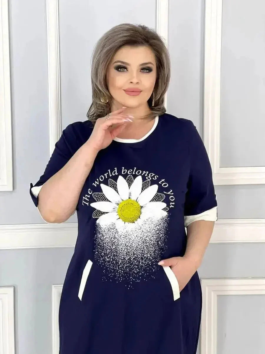👗Hermoso vestido con estampado