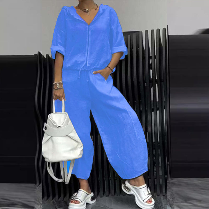 Top y pantalones casuales de mujeres de 2 partes