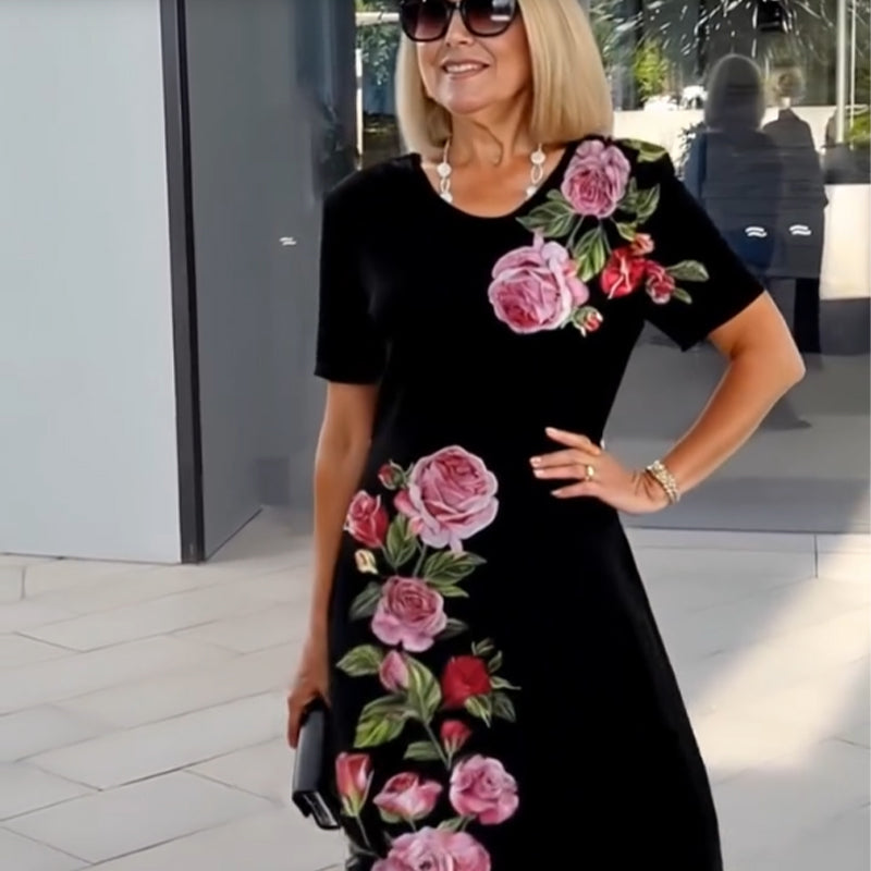 🌸spring -Specials💐 Rose Bloom Kurzarmedkleid