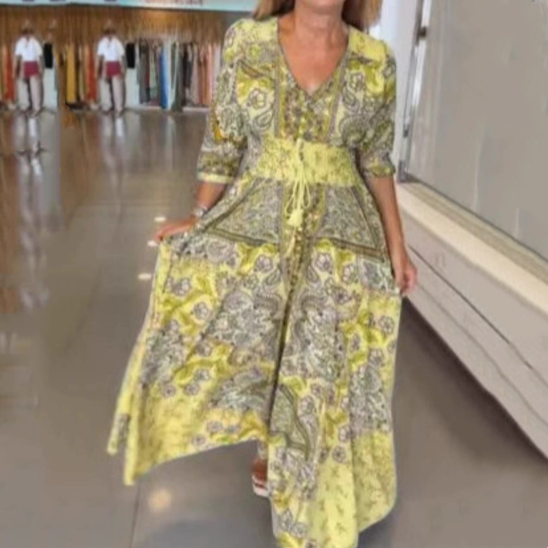 ⏳Descuento del 50% por tiempo limitado💥Elegante vestido largo floral para mujer.