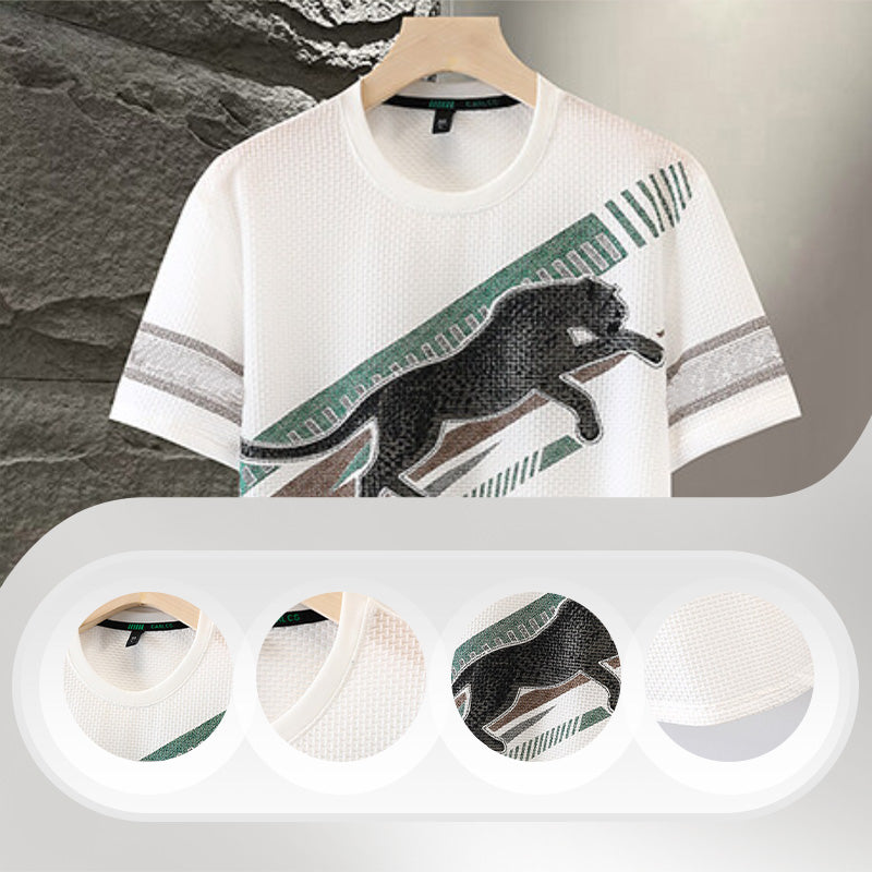 ⏳ Begrenzte Zeit 50% Rabatt 💥Bedrucktes Kurzarm-T-Shirt mit Rundhalsausschnitt für Männer(Je mehr Sie kaufen, desto höher der Rabatt)