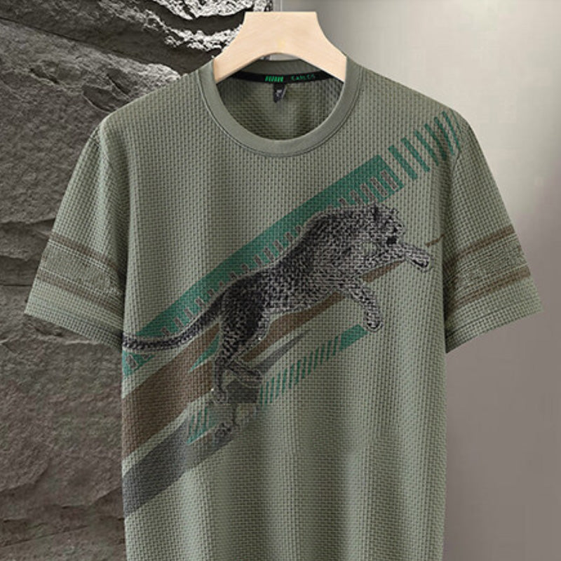 ⏳ Begrenzte Zeit 50% Rabatt 💥Bedrucktes Kurzarm-T-Shirt mit Rundhalsausschnitt für Männer(Je mehr Sie kaufen, desto höher der Rabatt)