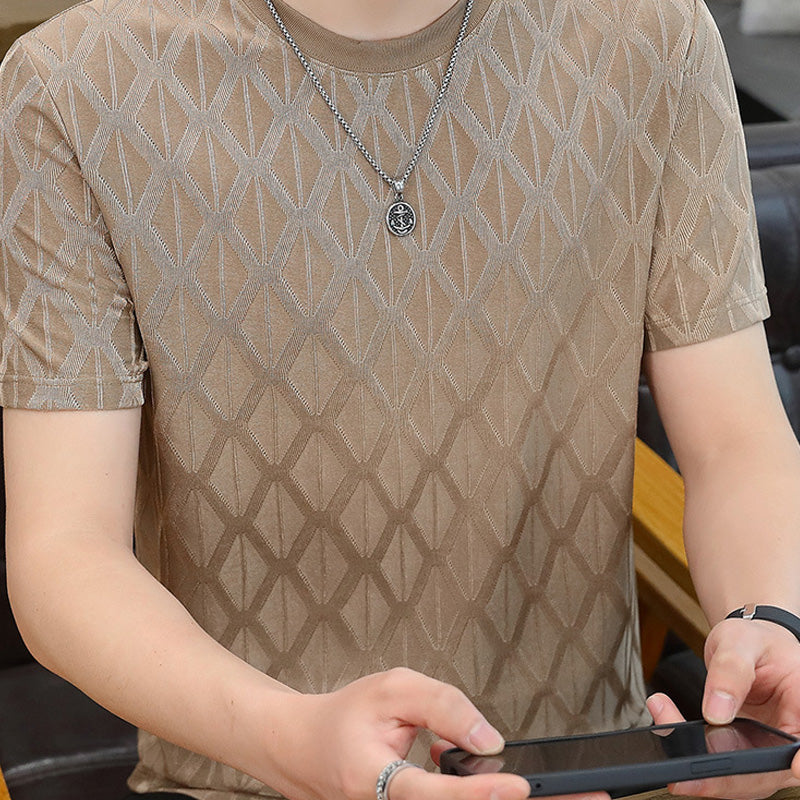 🔥Men's Diamond Check Embossed Top