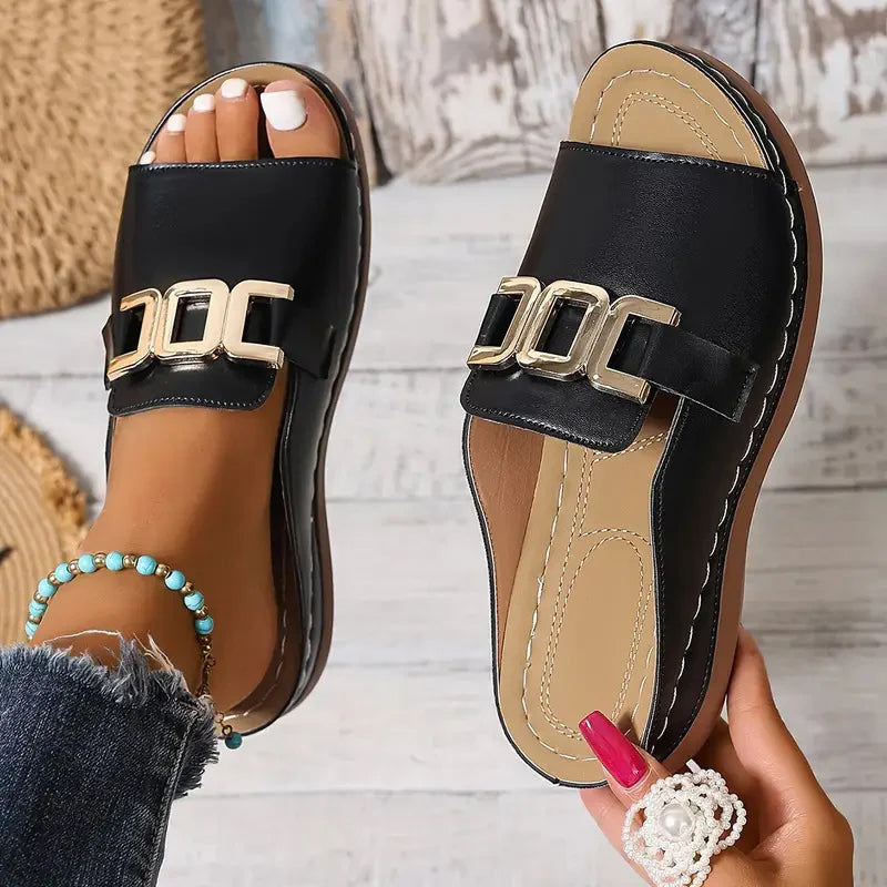 💞Máxima comodidad: cómodas sandalias ortopédicas de cuña para mujer.