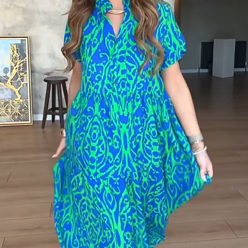 Vestido para mujeres casual con estampado y corte A