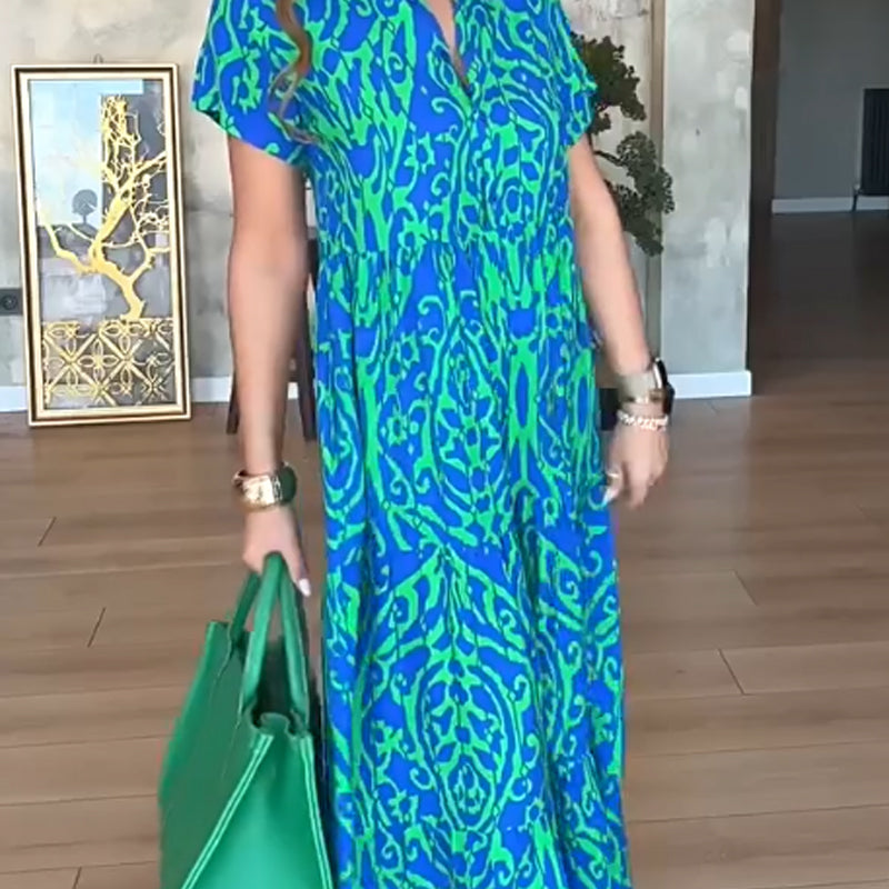 Vestido para mujeres casual con estampado y corte A