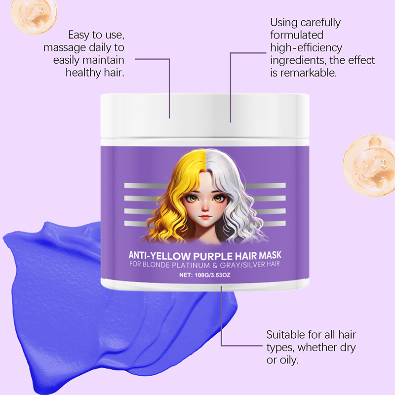 ⏳Begrenzte Zeit 50% Rabatt💥Lila Maske gegen gelbes Haar 💜 Verabschieden Sie sich von roten Highlights! 💜
