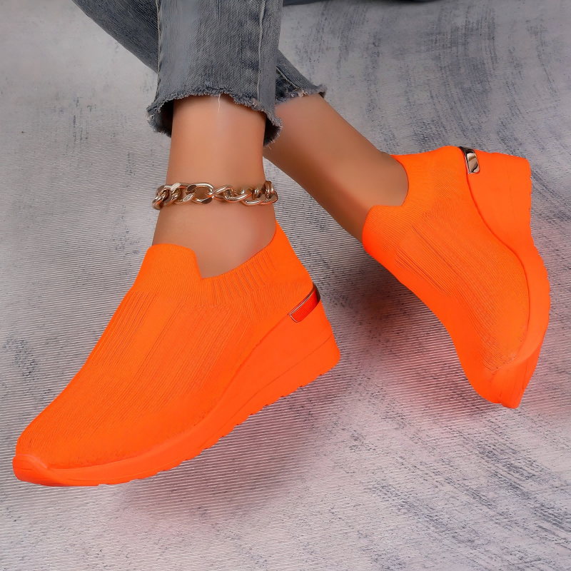 Atmungsaktive, bequeme Damen-Mesh-Slipper mit dicker Sohle