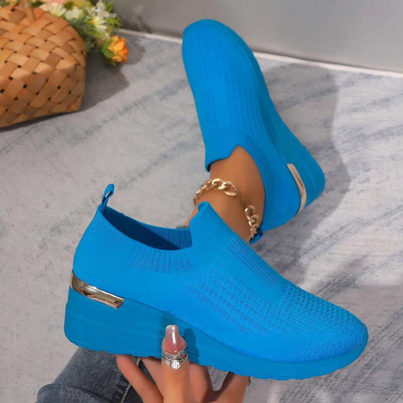Atmungsaktive, bequeme Damen-Mesh-Slipper mit dicker Sohle