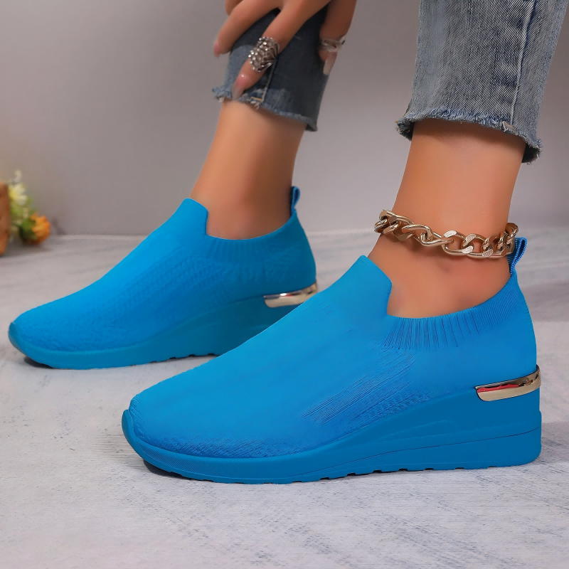 Atmungsaktive, bequeme Damen-Mesh-Slipper mit dicker Sohle