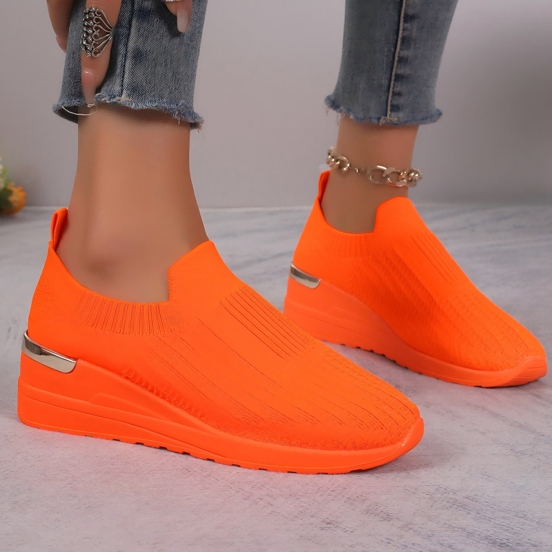 Atmungsaktive, bequeme Damen-Mesh-Slipper mit dicker Sohle