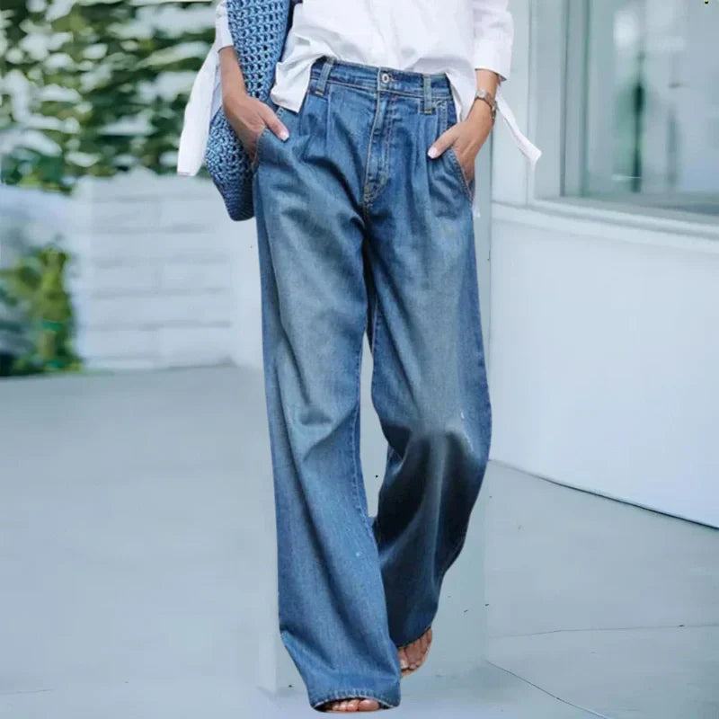 Lässige Stone-Washed-Jeans für Damen