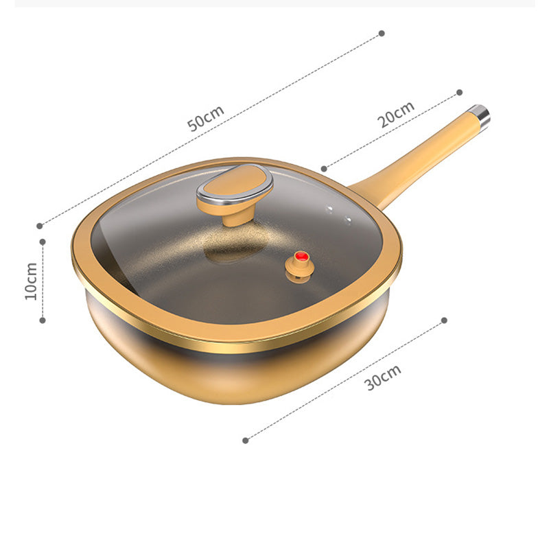⏳Zeitlich begrenztes Sonderangebot⏰12-Zoll-Antihafttopf aus Titanlegierung mit Deckel