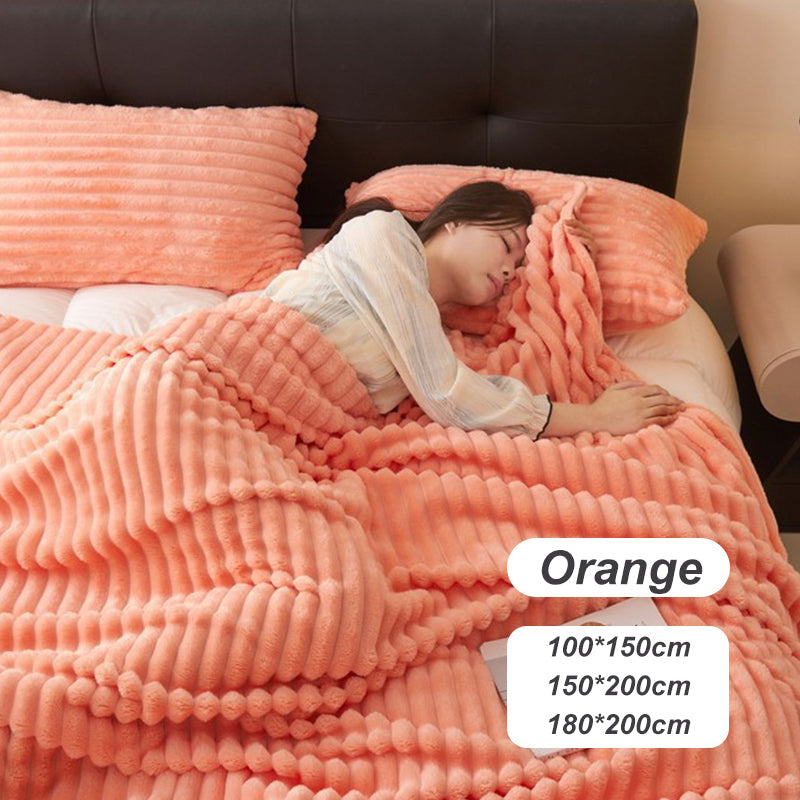 💜 LETZTER TAG DER AKTION – 50 % RABATT 💜Superweiche Fell-Rippfleece-Decke⛄🔥