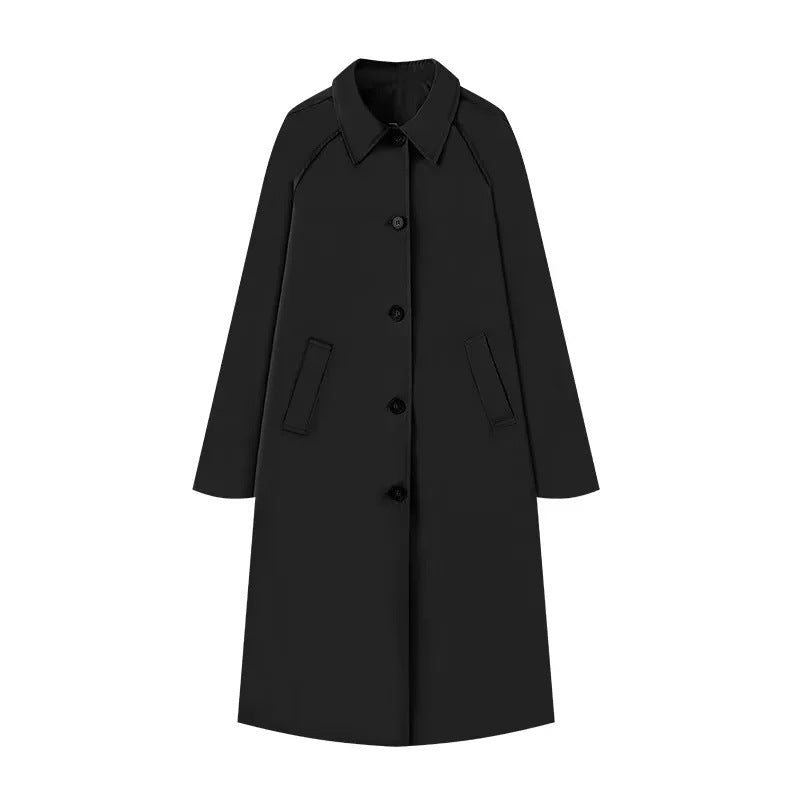 💗LETZTER TAG AKTION - 60% RABATT💗Einreihiger Trenchcoat mit Hemdkragen für Damen