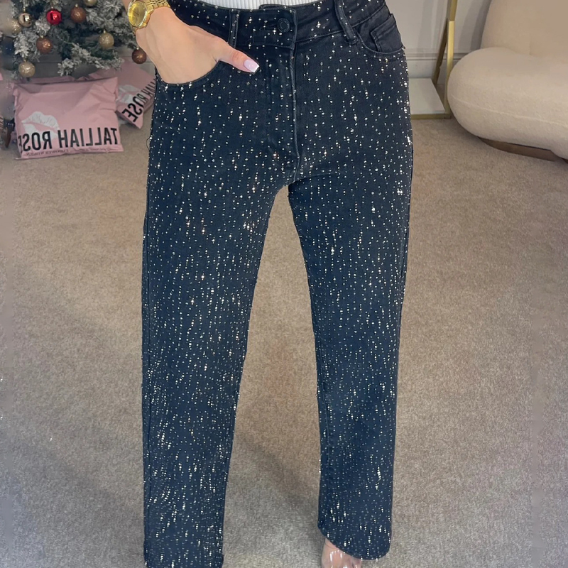 ✨2025 Bestseller - 50% Rabatt✨👗 Gerade Jeans mit Zubehör🔥Kostenloser Versand