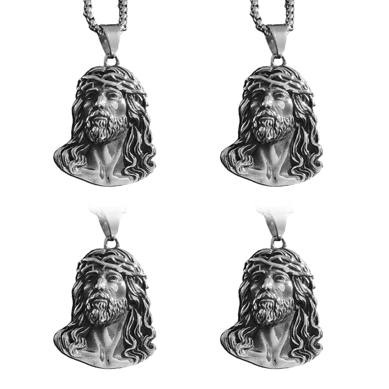 💜 LETZTER TAG DER AKTION – 50 % RABATT 💜Halskette mit Jesus-Kopf-Anhänger