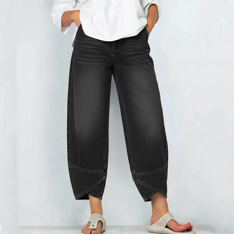 š„2026 HEISSER VERKAUFš„ LƤssige Damen-Jeans mit weitem Bein und verkürztem Bein