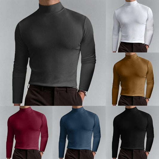 🎁Begrüßen Sie Weihnachten mit 50 % Rabatt💥Slim Fit Langarm-T-Shirt für Herren mit Stehkragen