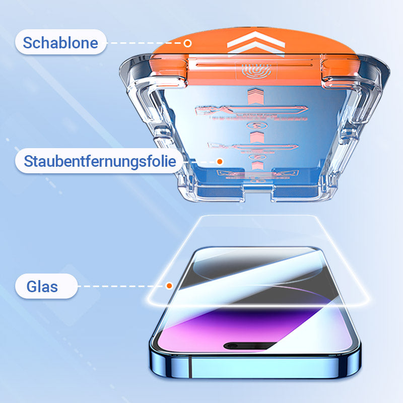 🔥 50% RABATT📲🔥 4K HD / Anti-Spion Gehärtetes Glas Display-Schutzfolie mit Staubentfernung für iPhone – Einfache Installation!