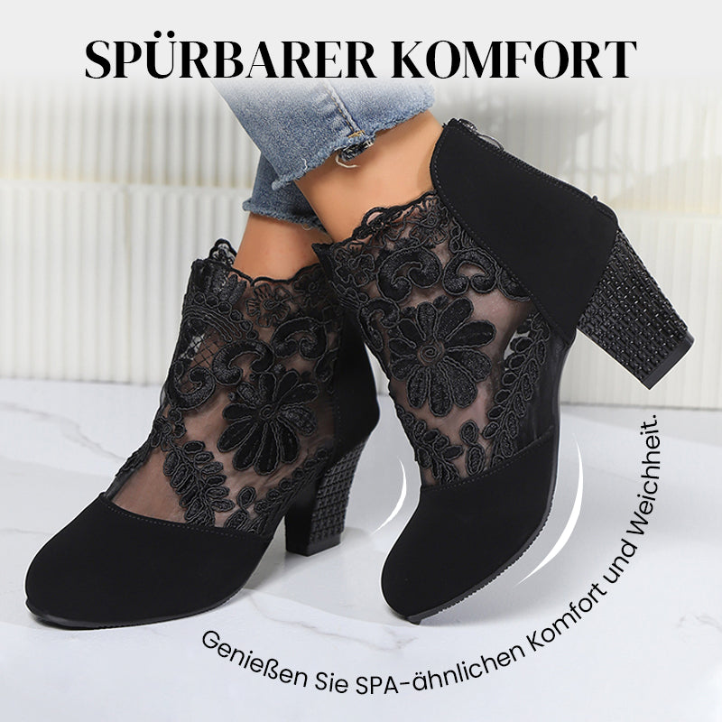 Elegantes tacones altos de mujer con suela suave y encaje.💖🌤️