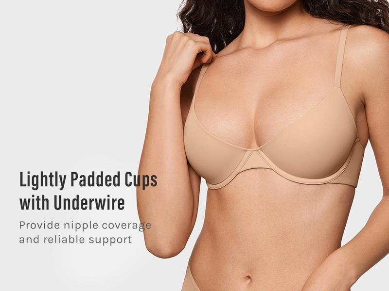 2-Piece Set recommend 💕 INLYRIC Damen Inbarely Plus Plunge-BH – Ungefütterter Bügel-BH mit sexy Demi-Balconette-Schnitt
