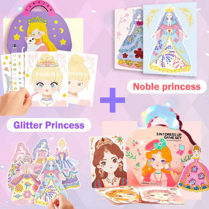 🔥Sonderangebot 50% Rabatt💝3-in-1-Spielset zum Ankleiden und Schminken einer Prinzessin💅