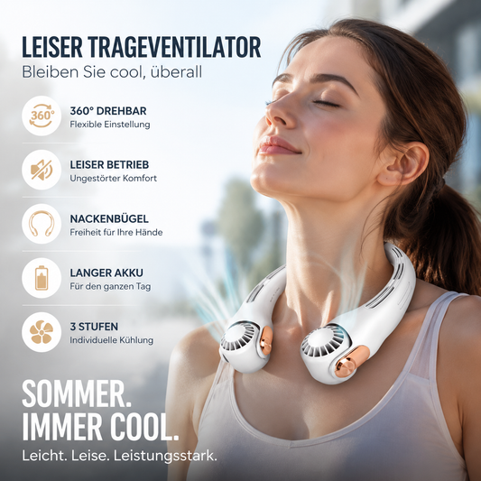 🍃🍃 50% Rabatt für eine begrenzte Dauer 🌪️  geräuscharmer für den Sommer Tragbarer Nackenlüfter