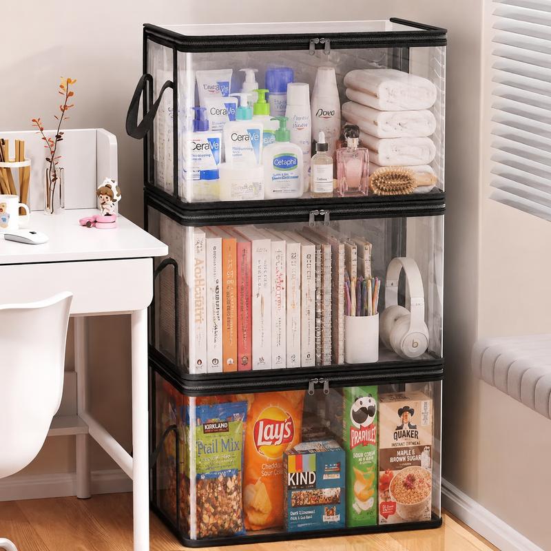⏳LETZTER TAG: 2 kaufen, 1 gratis!!💕HomeVault™🇩🇪 Transparente Aufbewahrungstasche – groß, staub- und feuchtigkeitsdicht, mit Griff✨Der ultimative All-in-One-Organizer für Kleidung, Spielzeug, Bücher, Kuscheltiere und einfach alles! 🧸📚👕🧦