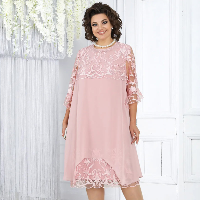 ⏳Begrenzte Zeit 50% Rabatt💥Pitzen-Midikleid für Damen in lockerer Passform