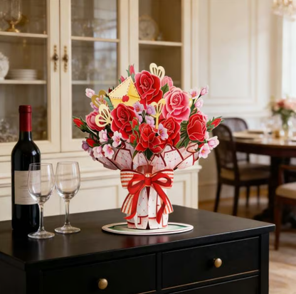 🏆 Über 75.000 Mal verkauft! 🌼💌 Immer blühende 3D-Blumen-Pop-up-Karte – mit personalisierter Liebesbotschaft und ewig blühenden Blumen.