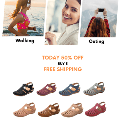 🔥Promoción - 50% de descuento🎉-Sandalias ortopédicas ligeras de piel de máxima calidad.