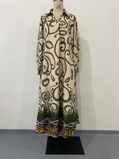 🥰49% de descuento💃Vestido estampado suelto y elegante.